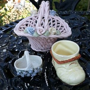 Vintage porcelain baskets